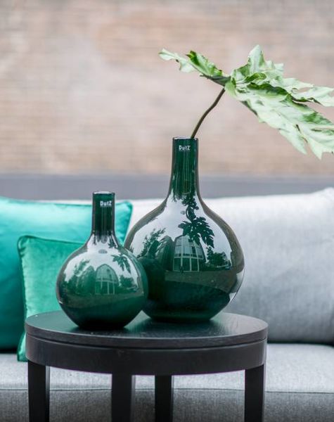DutZ Vaas bottle darkgreen bubbles