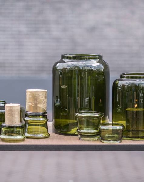 DutZ Vaas longo jar olive - H32/ H40 cm