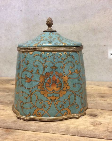 Potje met bronzen knop (goud)