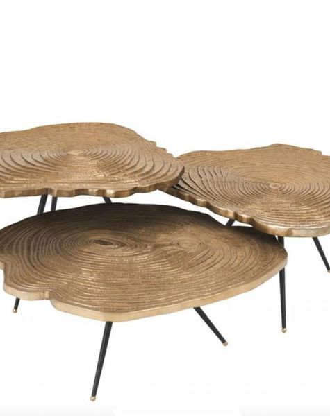 Eichholtz Tree trunk coffee table Quercus in gold