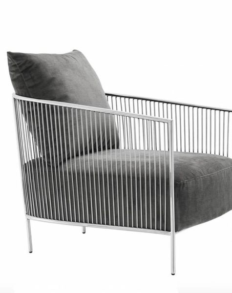 Eichholtz Design chair Knox in grey fabric
