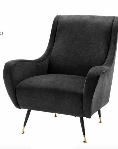 Eichholtz Black design chair Giardino