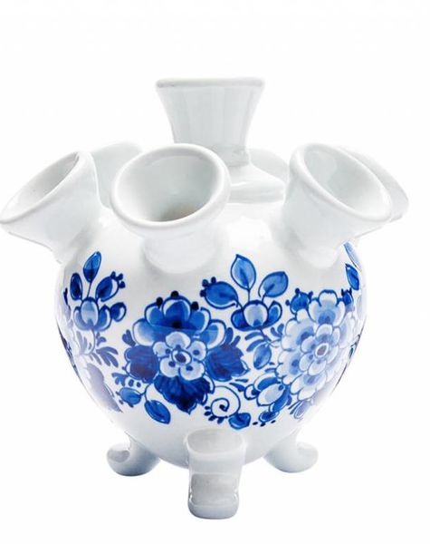 Delft Blue tulip vase with legs