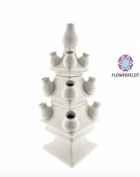 Weiße Tulpenvase - H 40 cm