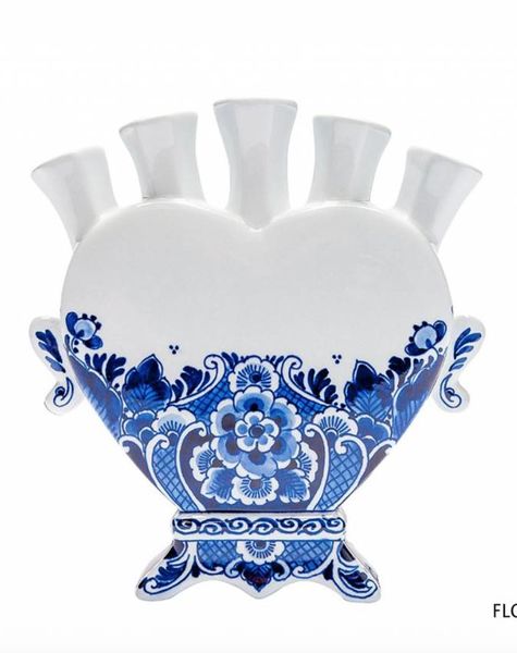 Delfter Vase Herz - H18 cm