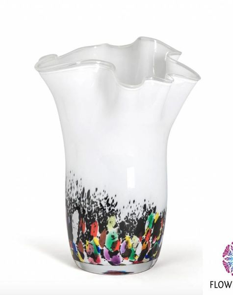Fidrio Wave vase coral - H35 cm