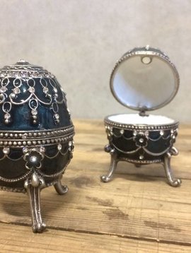 Russian egg black silver