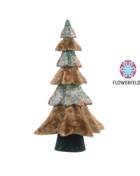 Goodwill Decoratie kerstboom Furry Bark Blue - H68 cm