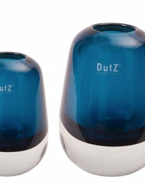 DutZ Vase lacrima navy blue - H14 cm of H18 cm