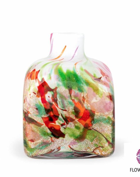 Fidrio Vase Cube Mixed Colors - H14 cm