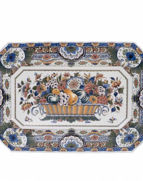 Porzellan Wandplatte - 57 x 37 cm