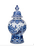 Delfter Blau vase mit Deckel