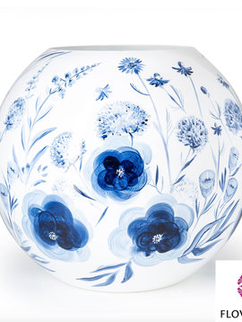 Fidrio Große Kugelvase Dutch Blue