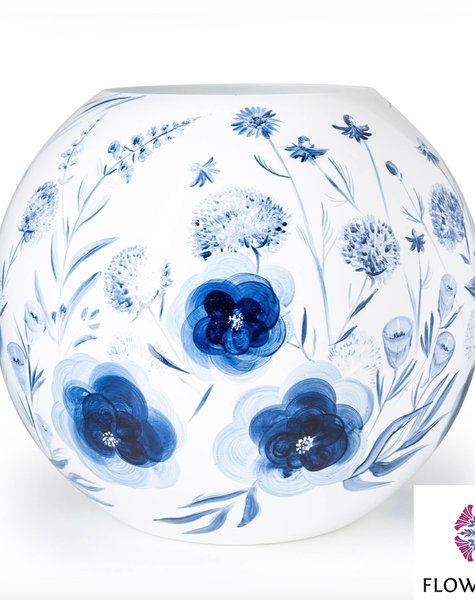Fidrio Ball vase Dutch Blue - D40 cm