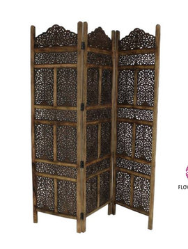 Houten kamerscherm Marrakech brown