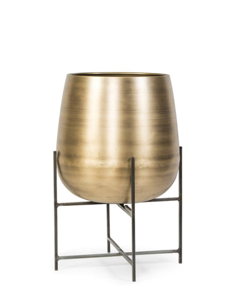 Bloempot brass antique - H66 cm