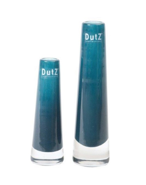 DutZ Blaue Vase solifleur navy - H15/ H21 cm