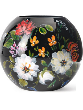 Fidrio Schwarze Vase Royal Flowers