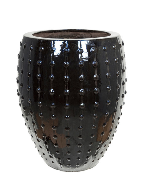 Black plant pot Hongkong - H80 cm