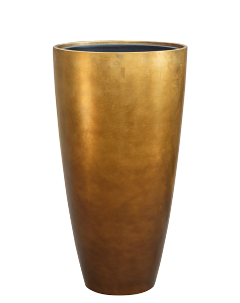 Golden flower pot Macau - H90 cm