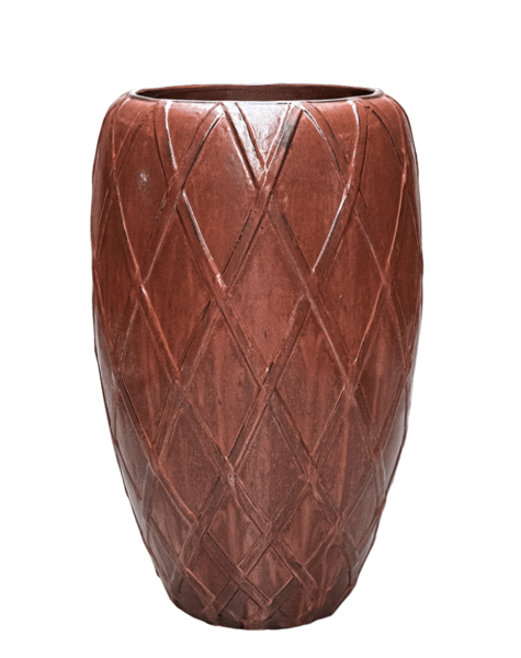 Red plant pot Petra - H81 cm