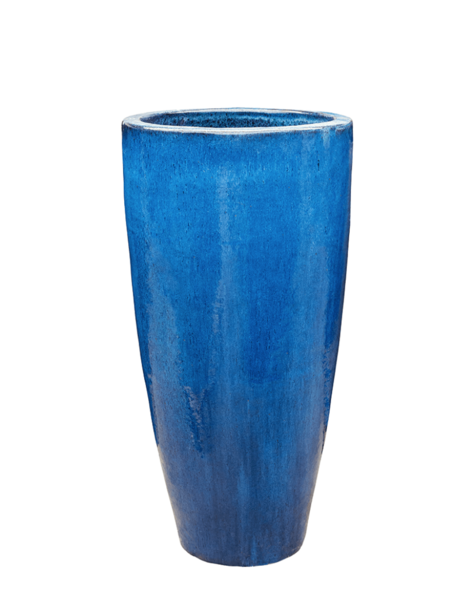 Blue planter Santorini - H90 cm
