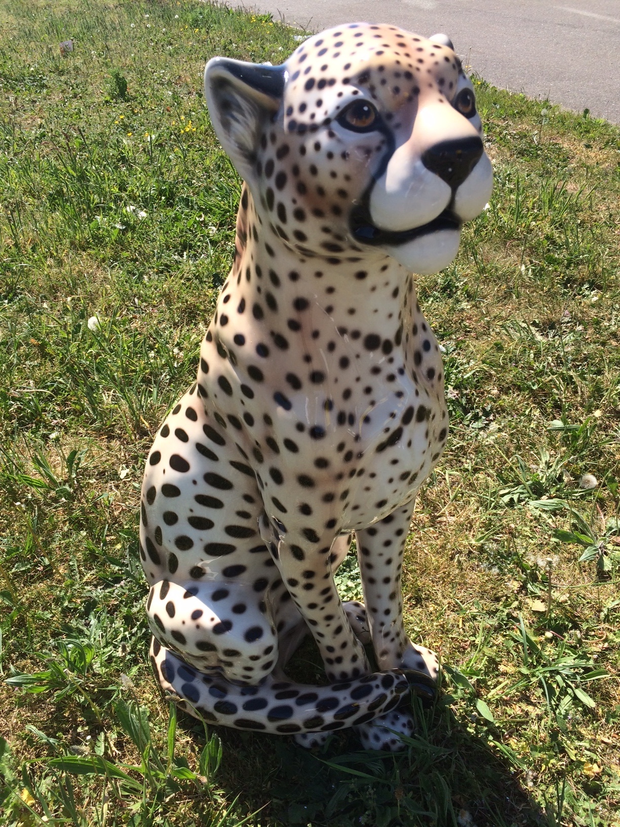 Ceramic Cheetah Statue