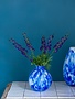 Fidrio Ball vase delfts blue