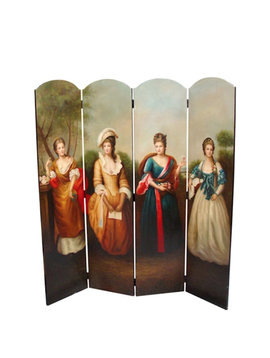 Folding screen Four Ladies