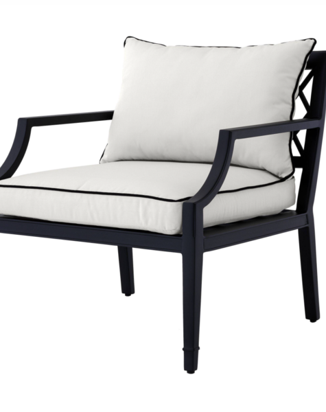 Eichholtz Black garden chair Bella Vista - H79 cm