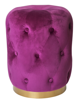 Velvet pouf violet