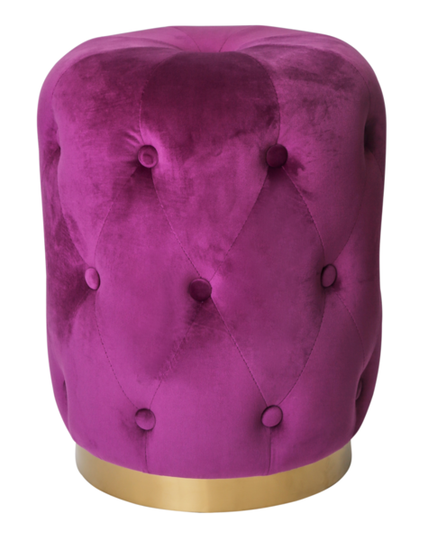 Velvet poef violet - H47 cm
