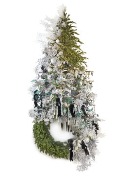 Goodwill Christmas tree wreath Silver