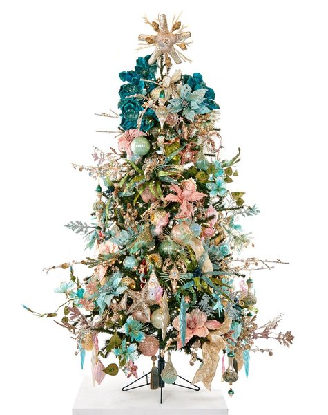 Goodwill Pre-decorated Christmas tree Treasures of the sea  - H180 cm