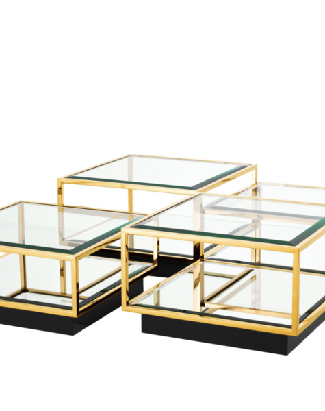 Eichholtz Goldene Kaffeetisch Tortona - 4 teilig