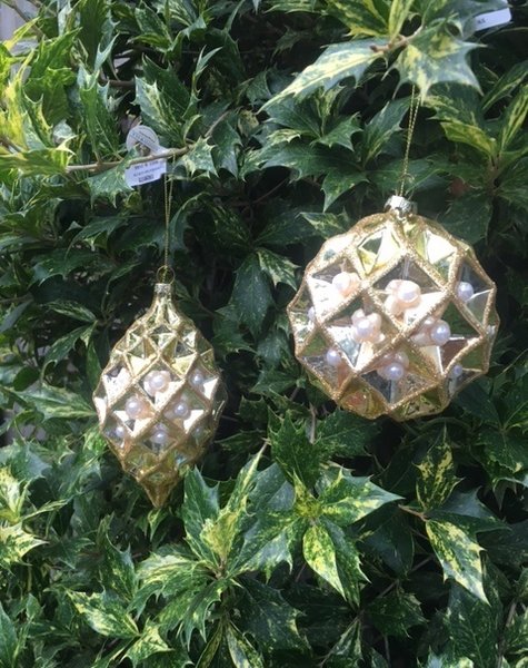 Goodwill Christmas ornaments honey gold - Set of 2