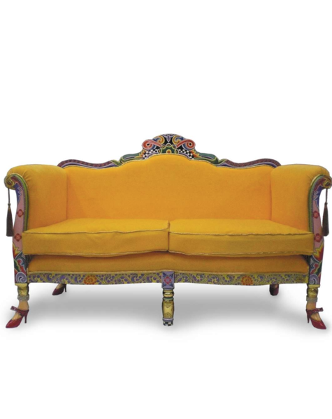 Yellow couch crazy versailles - H100 cm