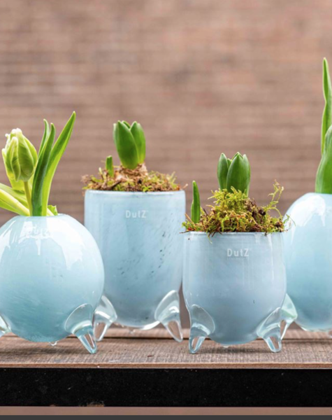 DutZ Blauwe vazen Evita - Set van 4