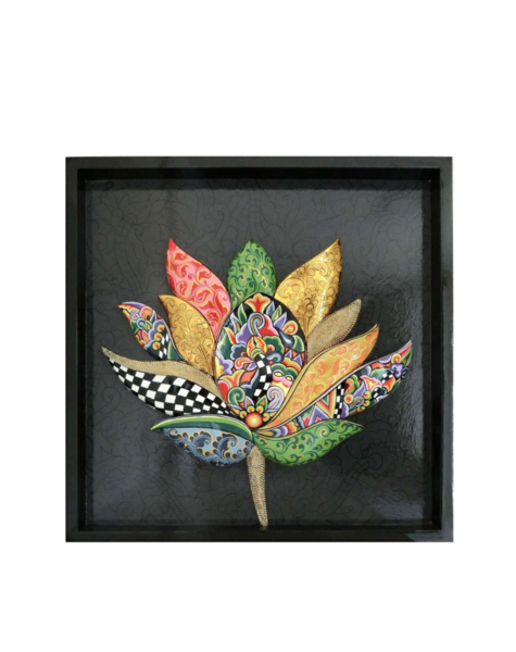 Lotus flower painting - H80 x L80 cm