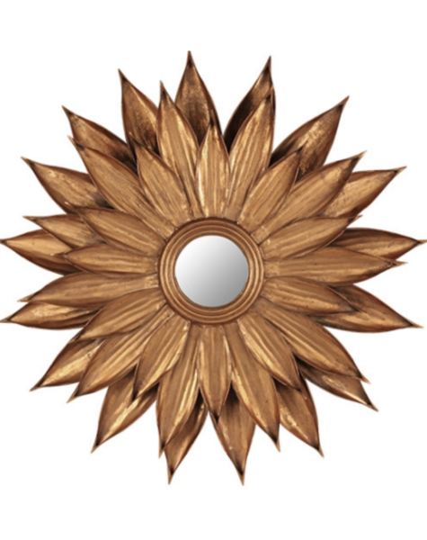 Mirror Gold Leaves - H87 cm