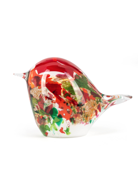 Fidrio Vogel Glas Mixed Colours - H13 cm