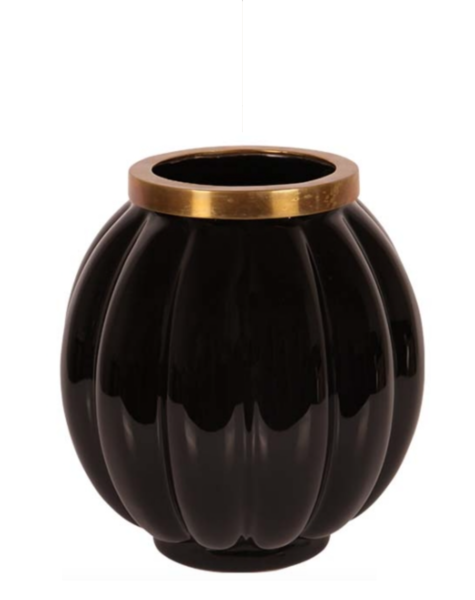 Vase shiny black - H22 cm