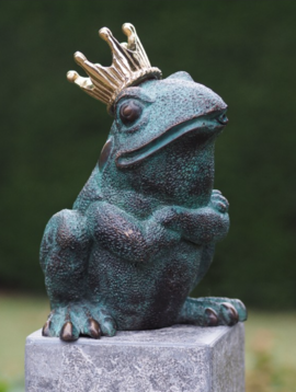 Bronze Frosch mit Krone