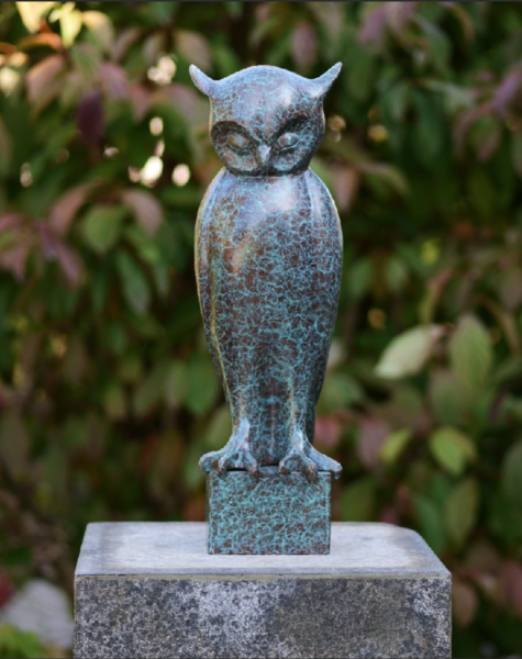 Bronze owl - H41 cm