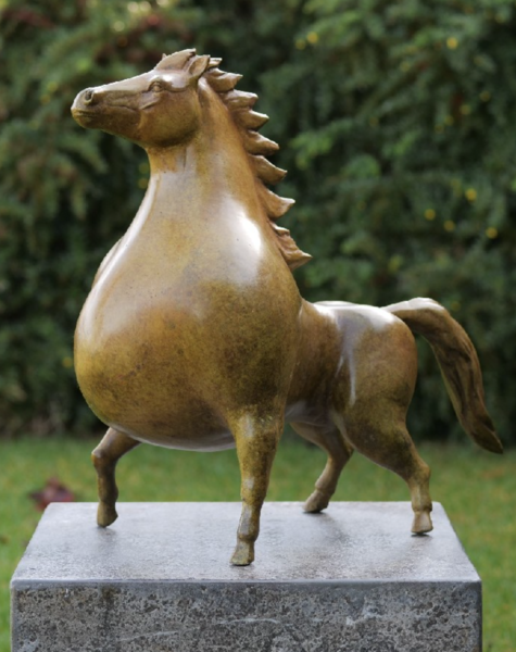 Beeld brons paard - H46 cm