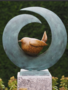 Bronze bird statue
