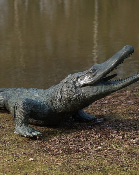 Bronzen krokodil - L300 cm