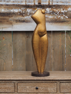 Woman statue modern gold