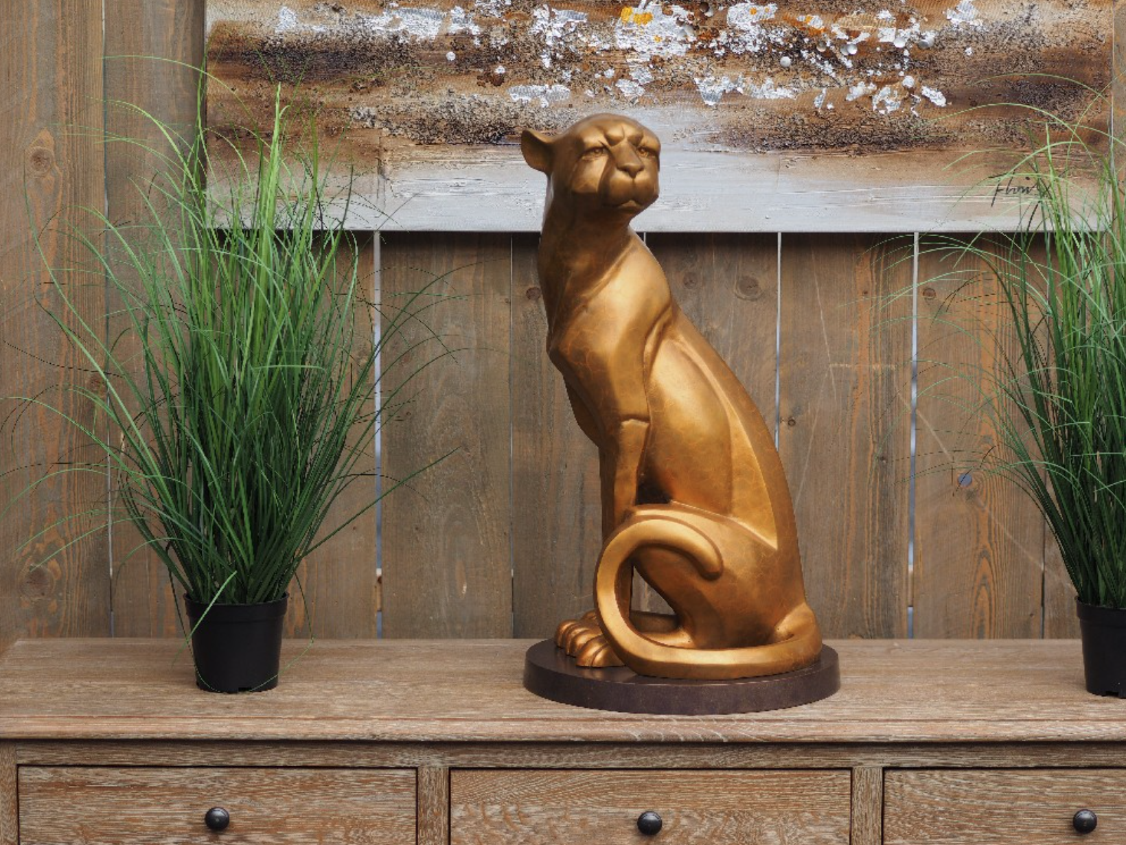 in de tussentijd Schuur Sympathiek Kattenbeeld Aurata - Kattenbeelden van brons? Flowerfeldt - Flowerfeldt