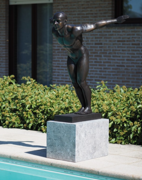 Gartenstatue Tauchender Mann - H115 cm